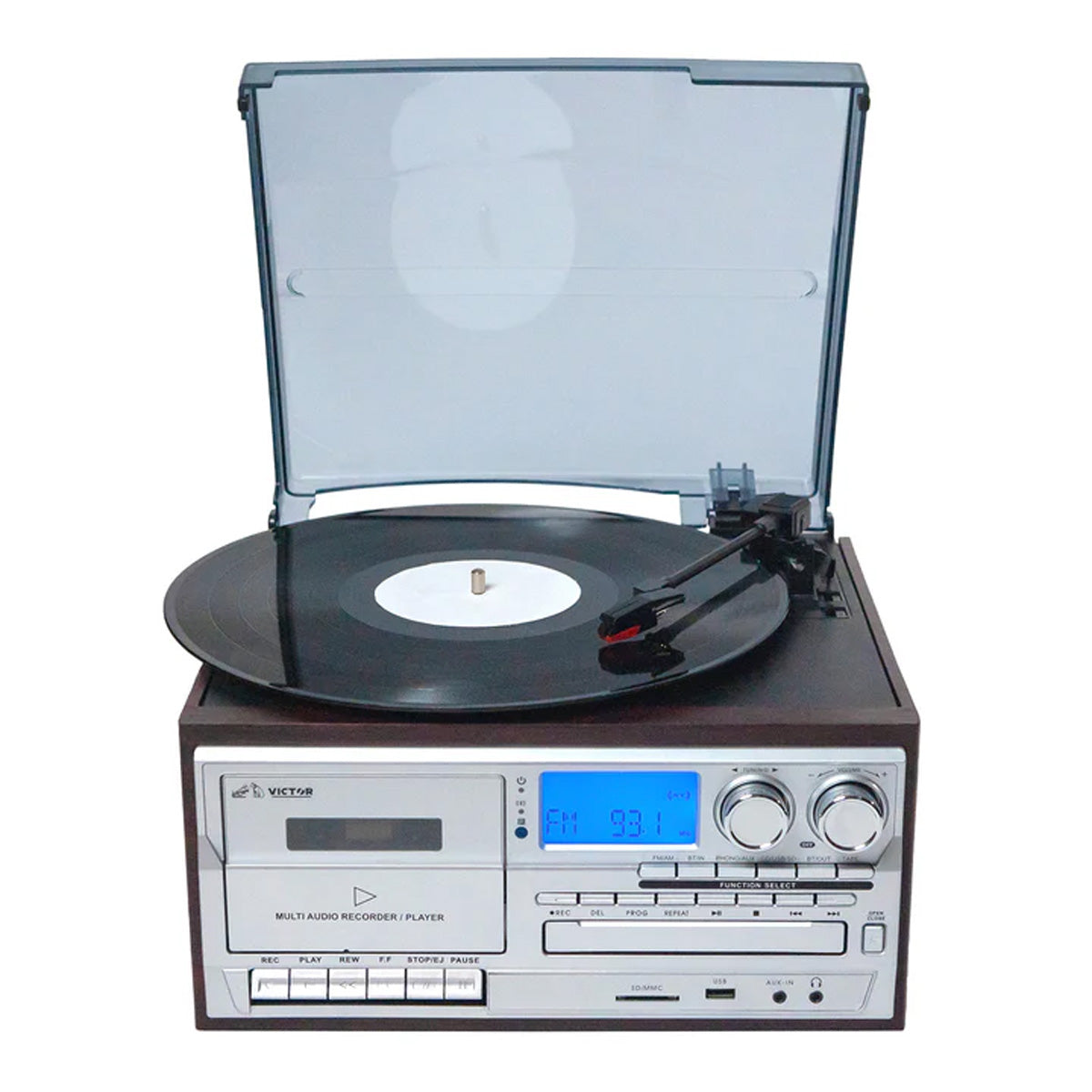 8-in-1 Retro Inspired Multimedia Center