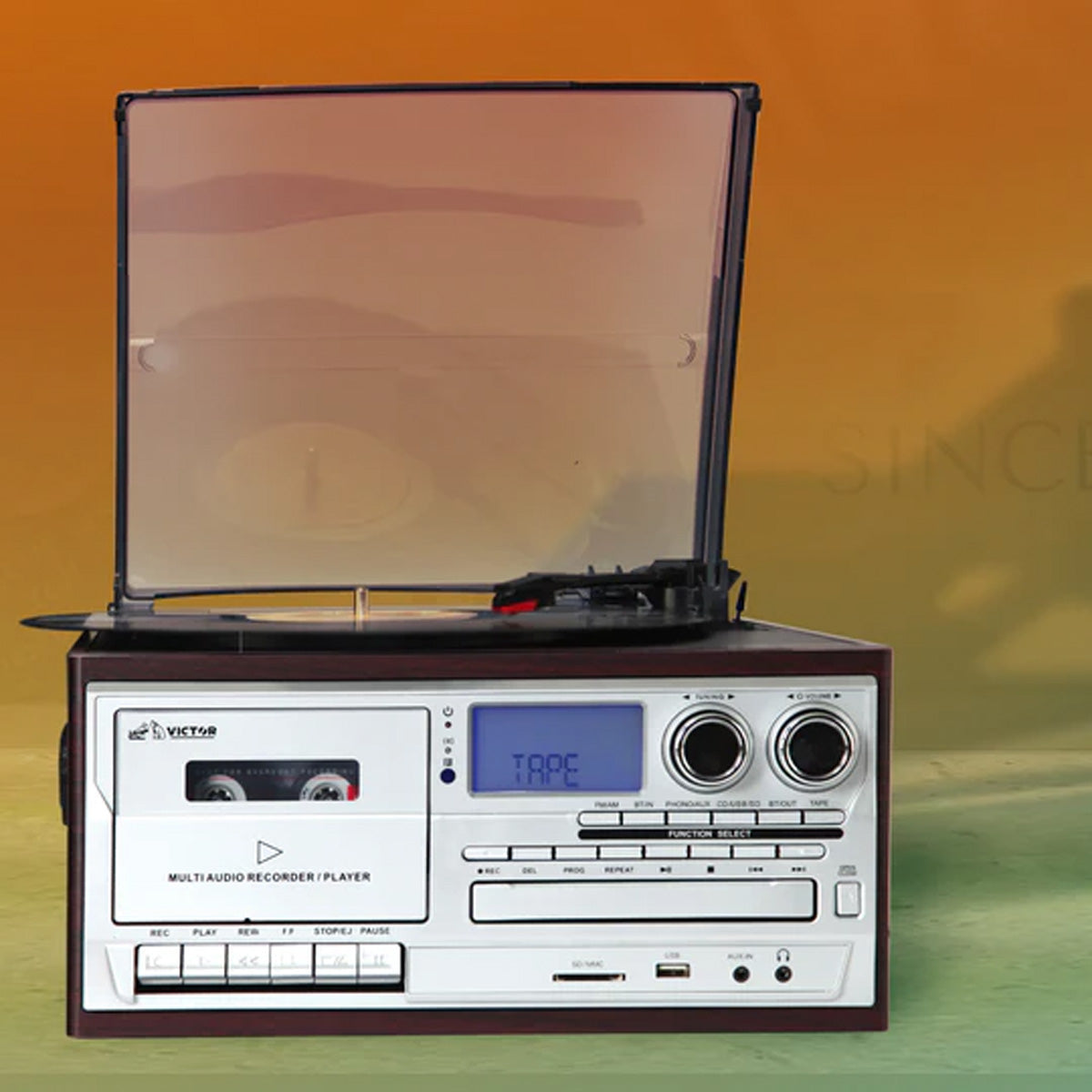 8-in-1 Retro Inspired Multimedia Center