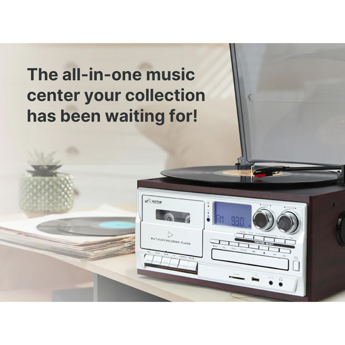 8-in-1 Retro Inspired Multimedia Center