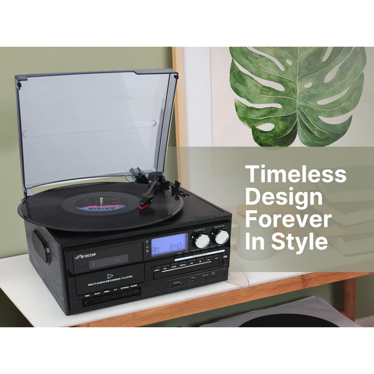 8-in-1 Retro Inspired Multimedia Center