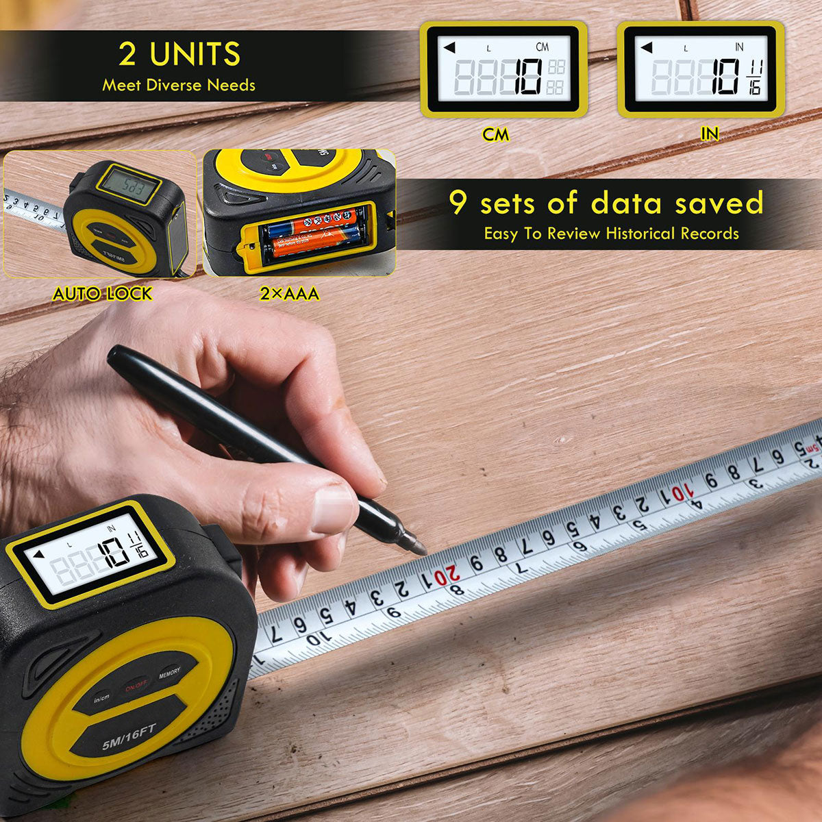 Easiest To Read Digital Tape Measure