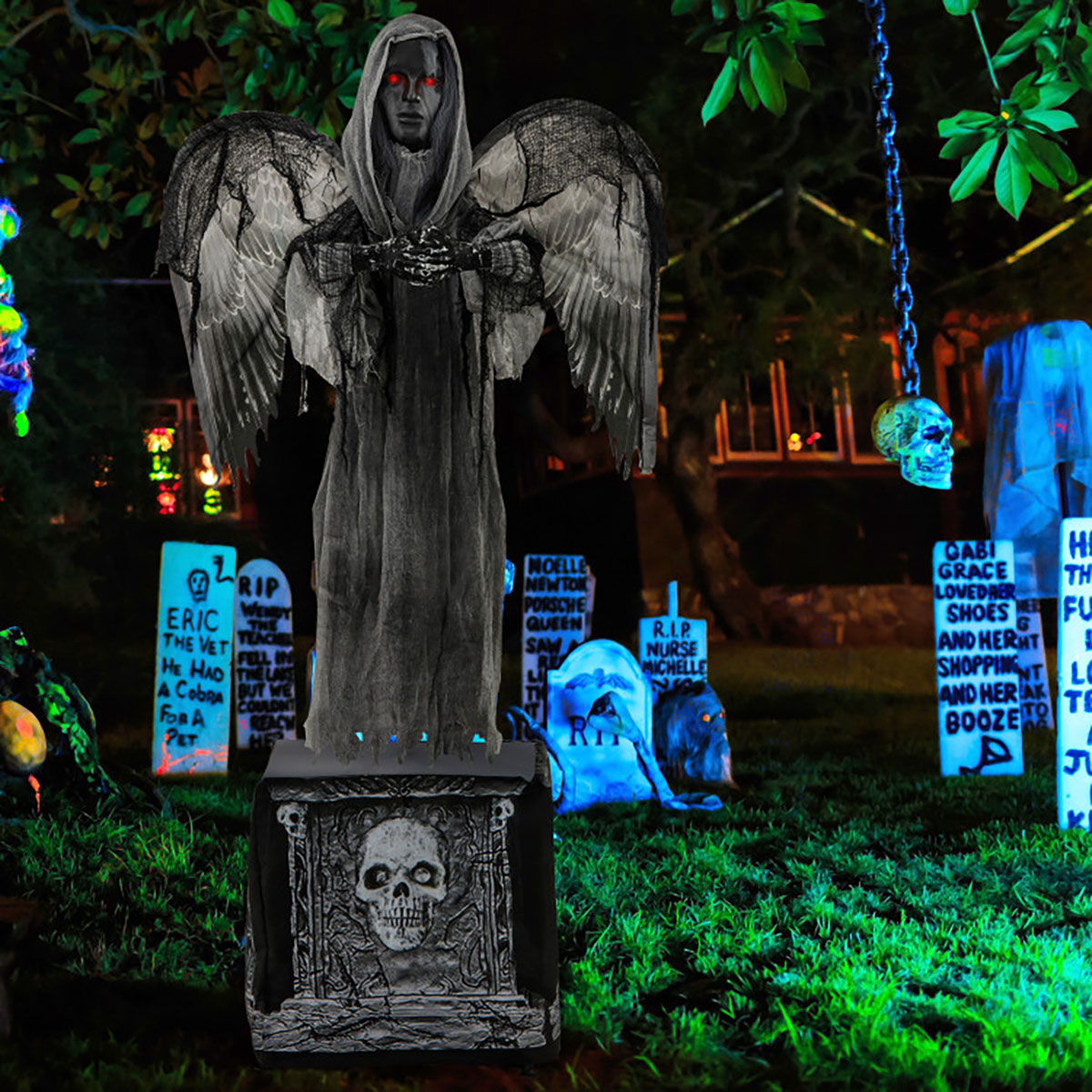 5.5 Ft. Mechanized Statue with Glowing Eyes