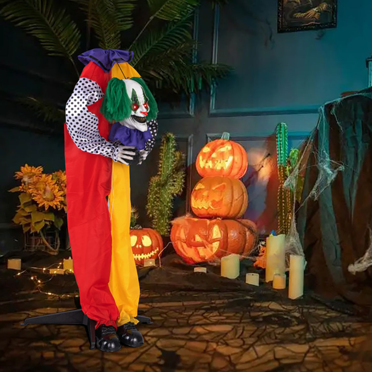 Mechanized Clown with LED Eyes and Audio