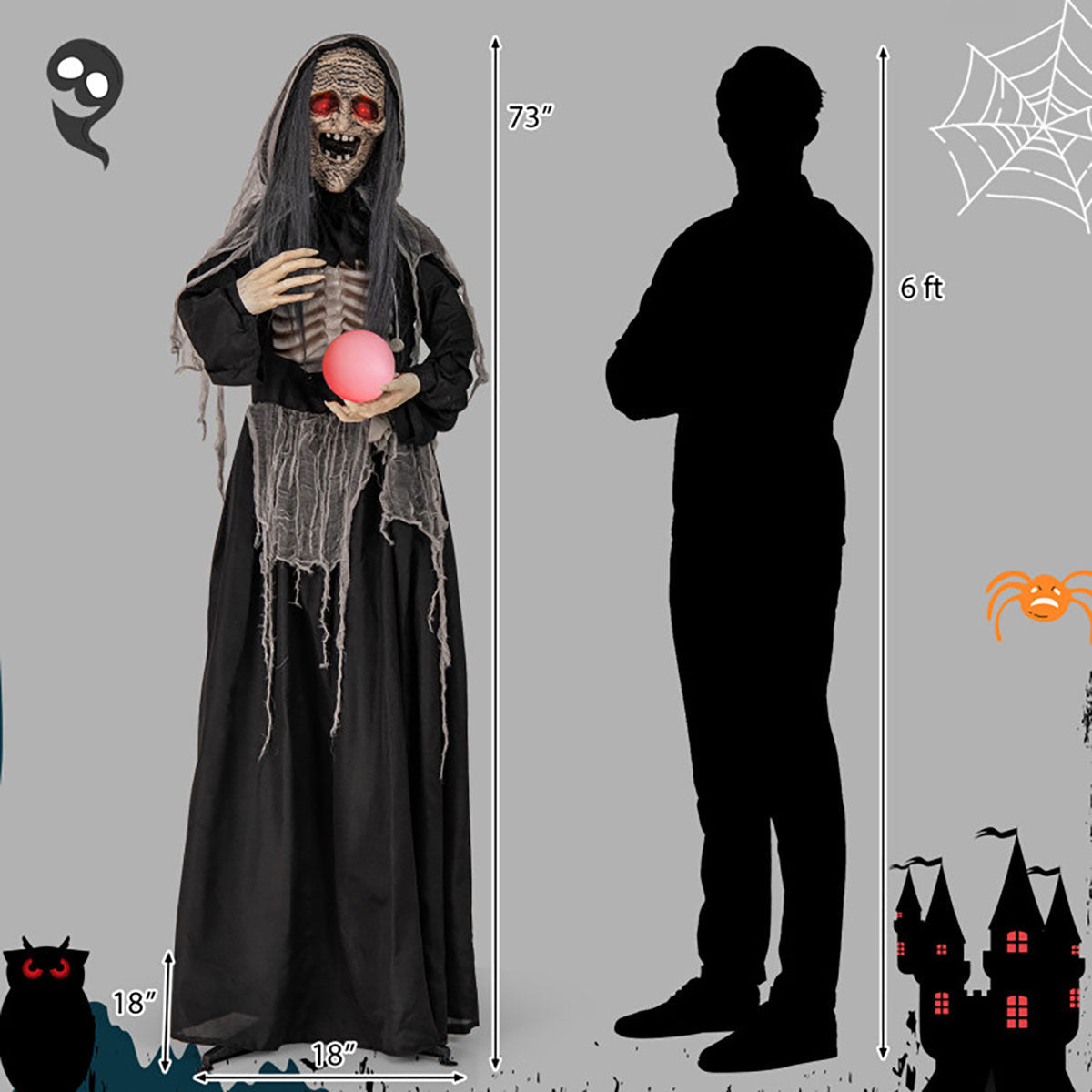 6 Ft. Mechanized Witch