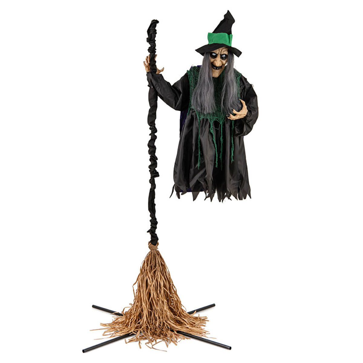 7 Ft. Mechanized LED Witch on Broom