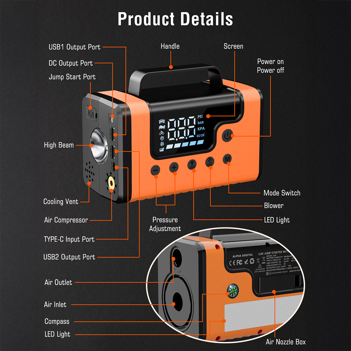 5-in-1 Jump Starter