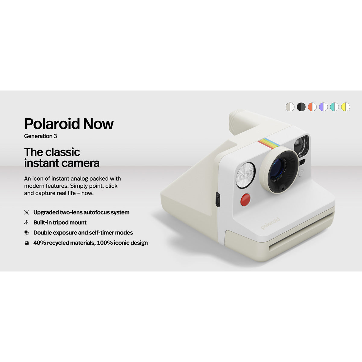 Polaroid Now Instant Camera Generation 3