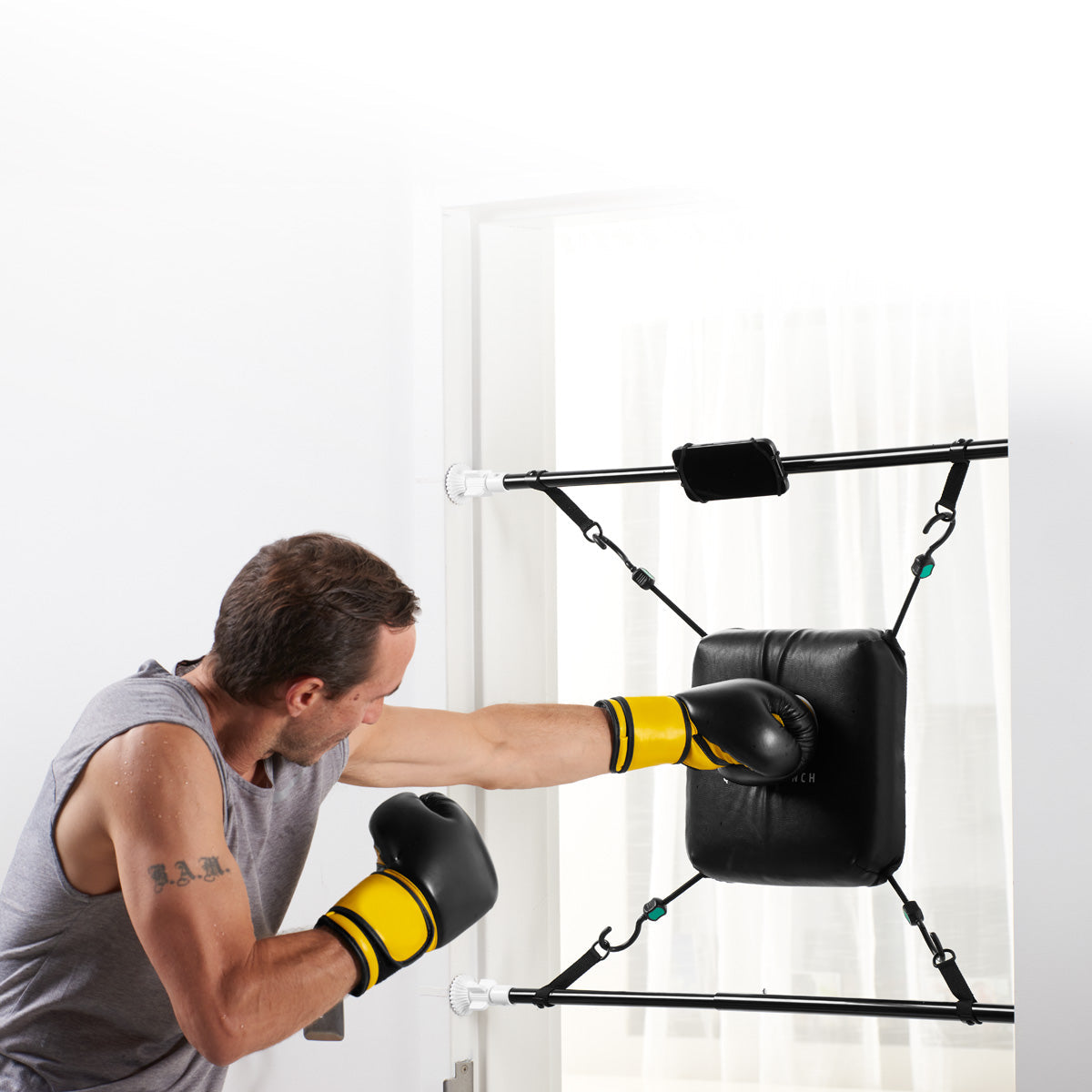 Doorway Punch Bag with Performance Tracking