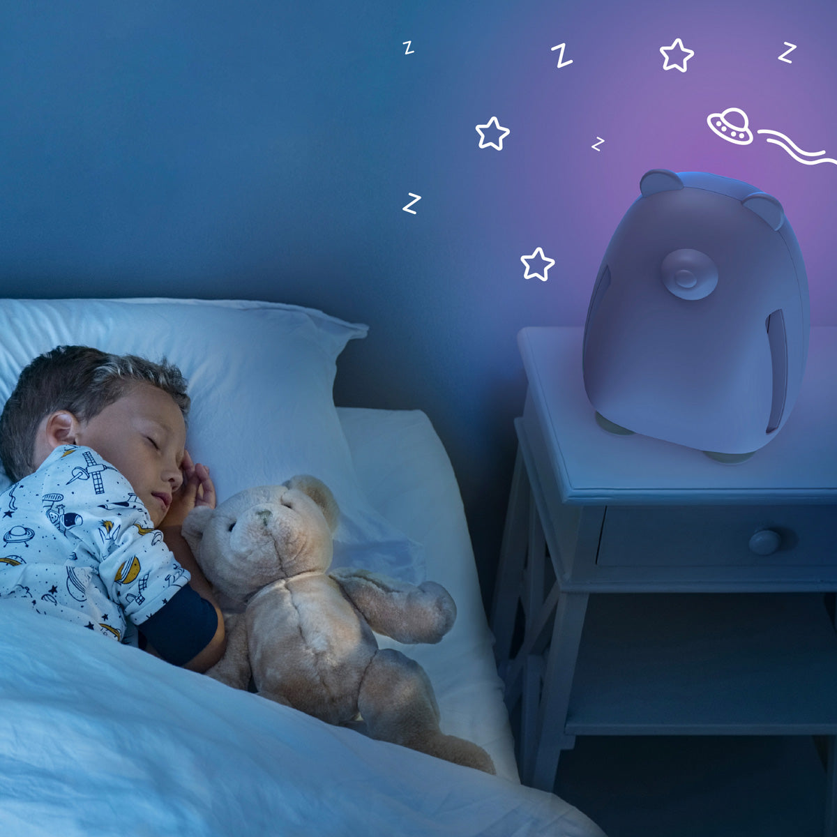 Bear-Shaped HEPA UV‑C Air Purifier