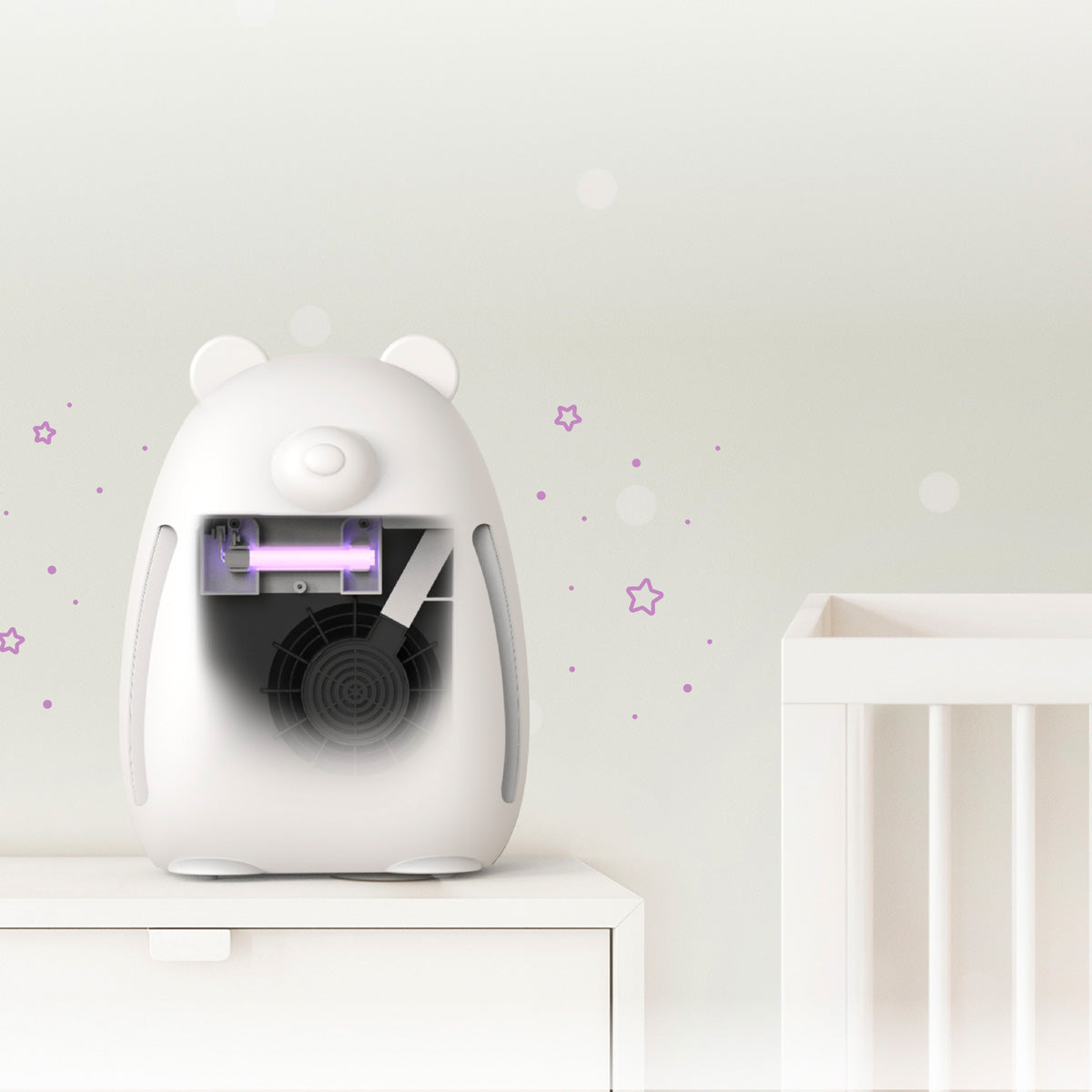 Bear-Shaped HEPA UV‑C Air Purifier