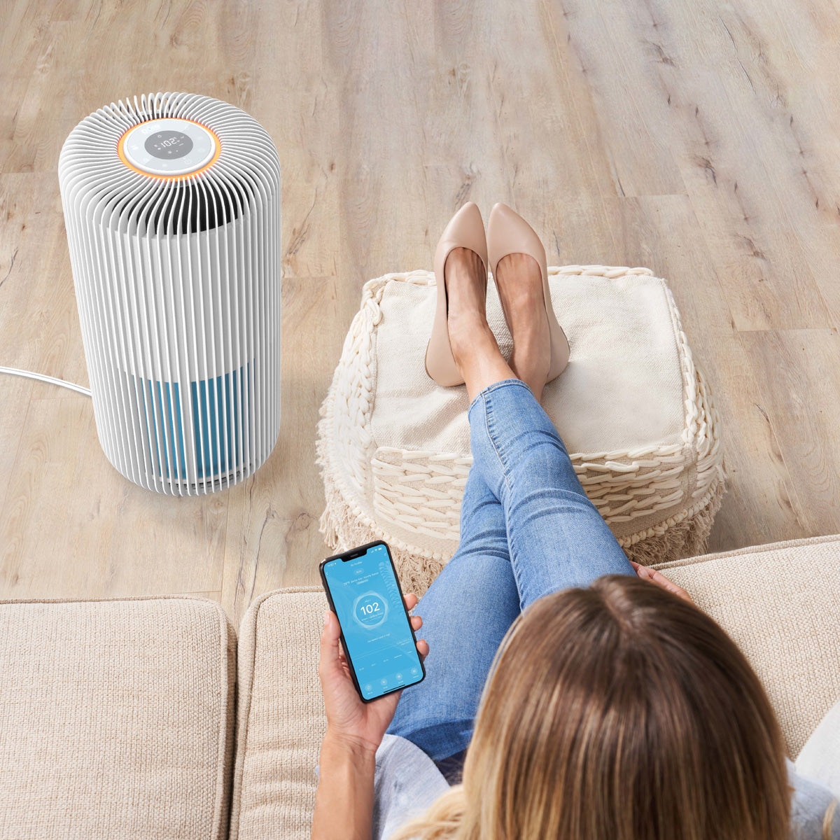 Smart 5‑Stage HEPA and UV‑C Air Purifier