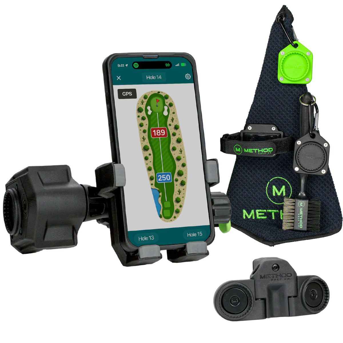 Magnetic Golf Cart Phone Holder and Gear Hub