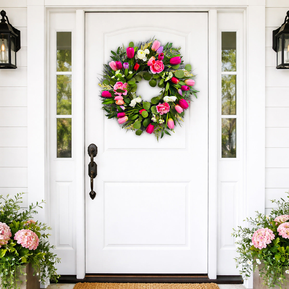24'' Solar LED Wreath