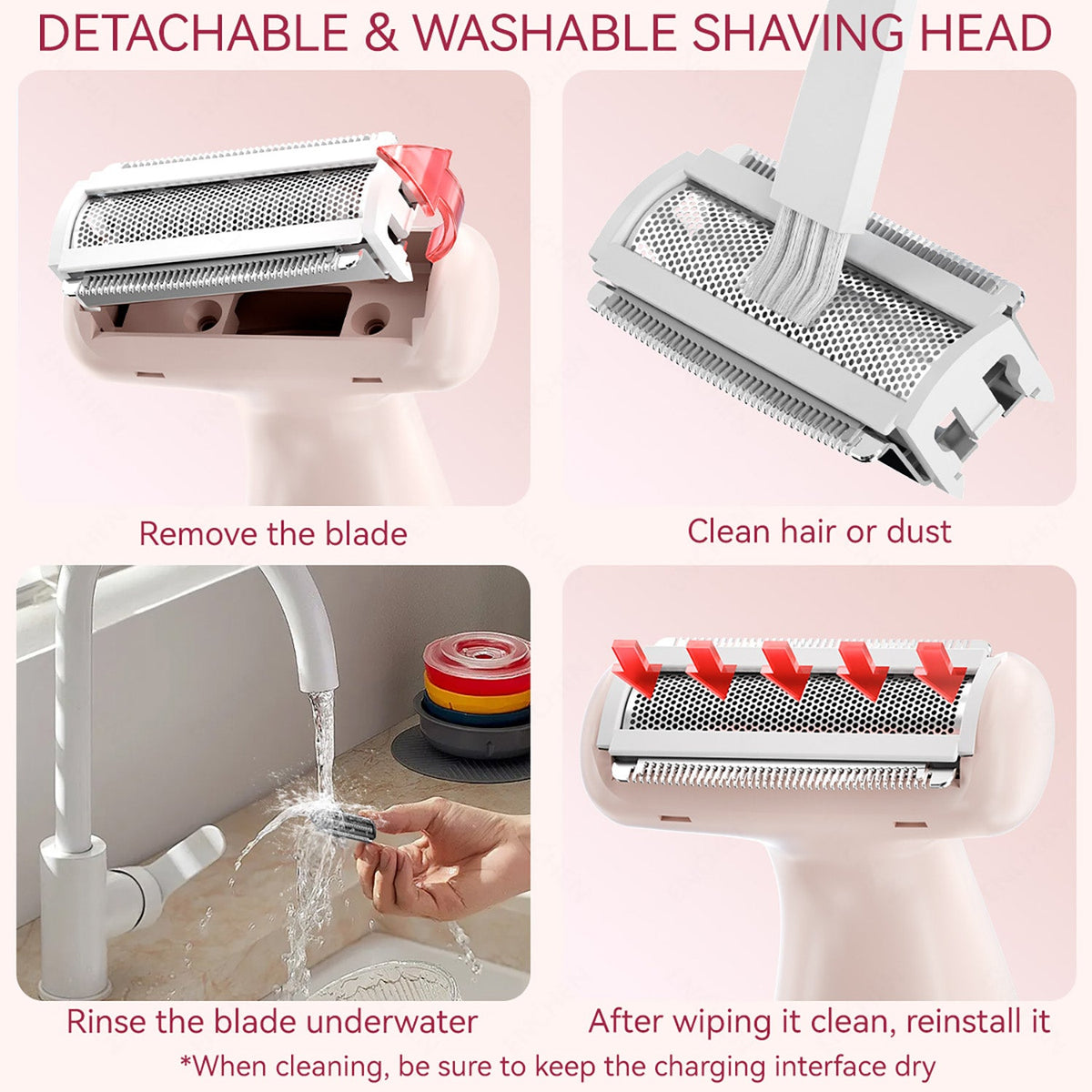 Women's Wet and Dry Electric Razor