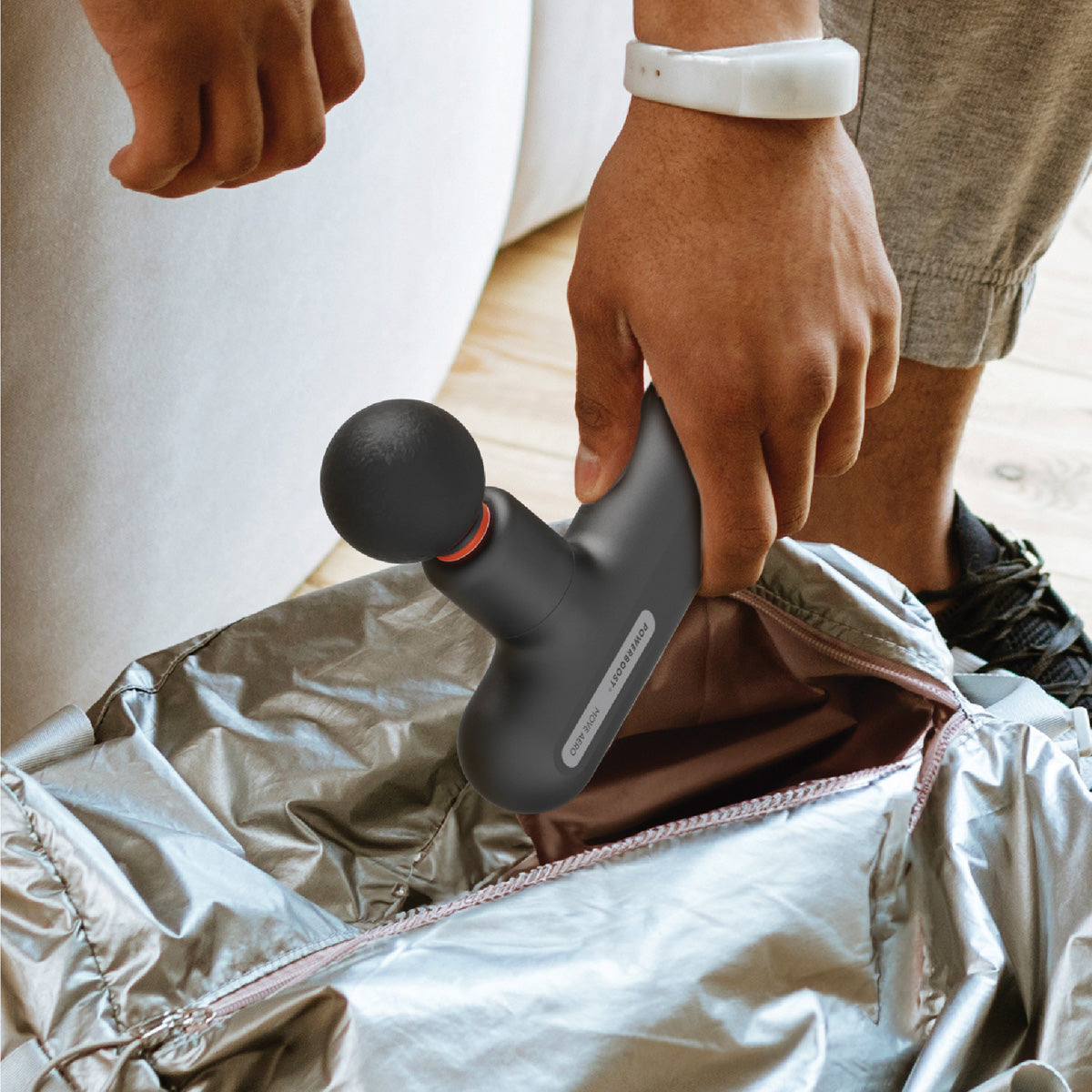 Powerboost Move Portable Percussion Massager Aero by Sharper Image