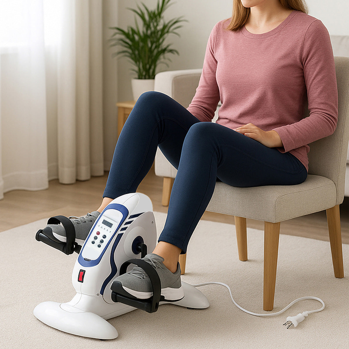 Compact Motorized Smart Exercise Bike