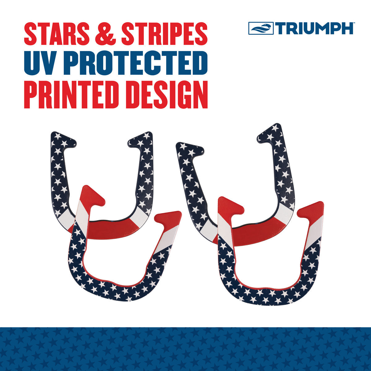 Patriotic Forged Horseshoes