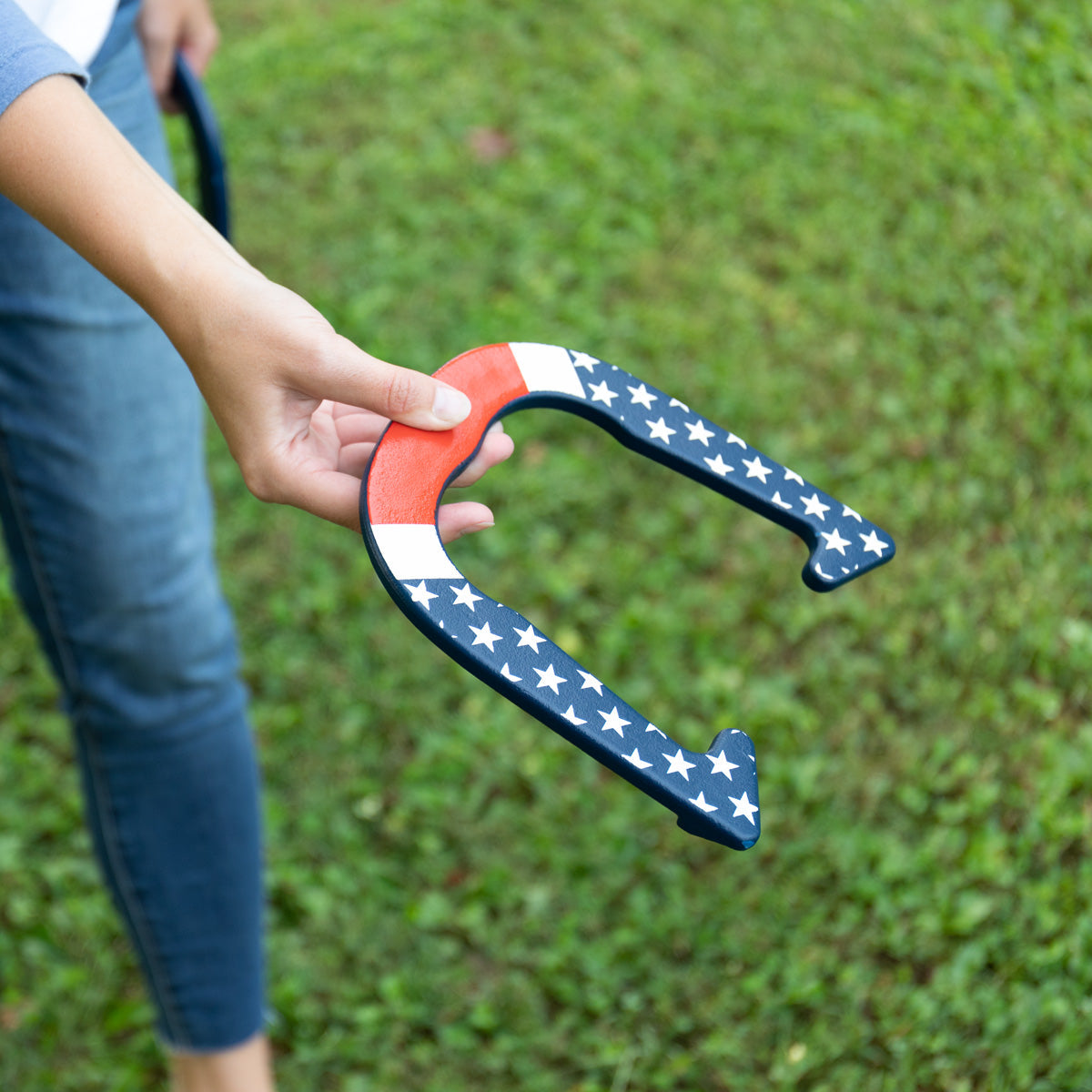 Patriotic Forged Horseshoes