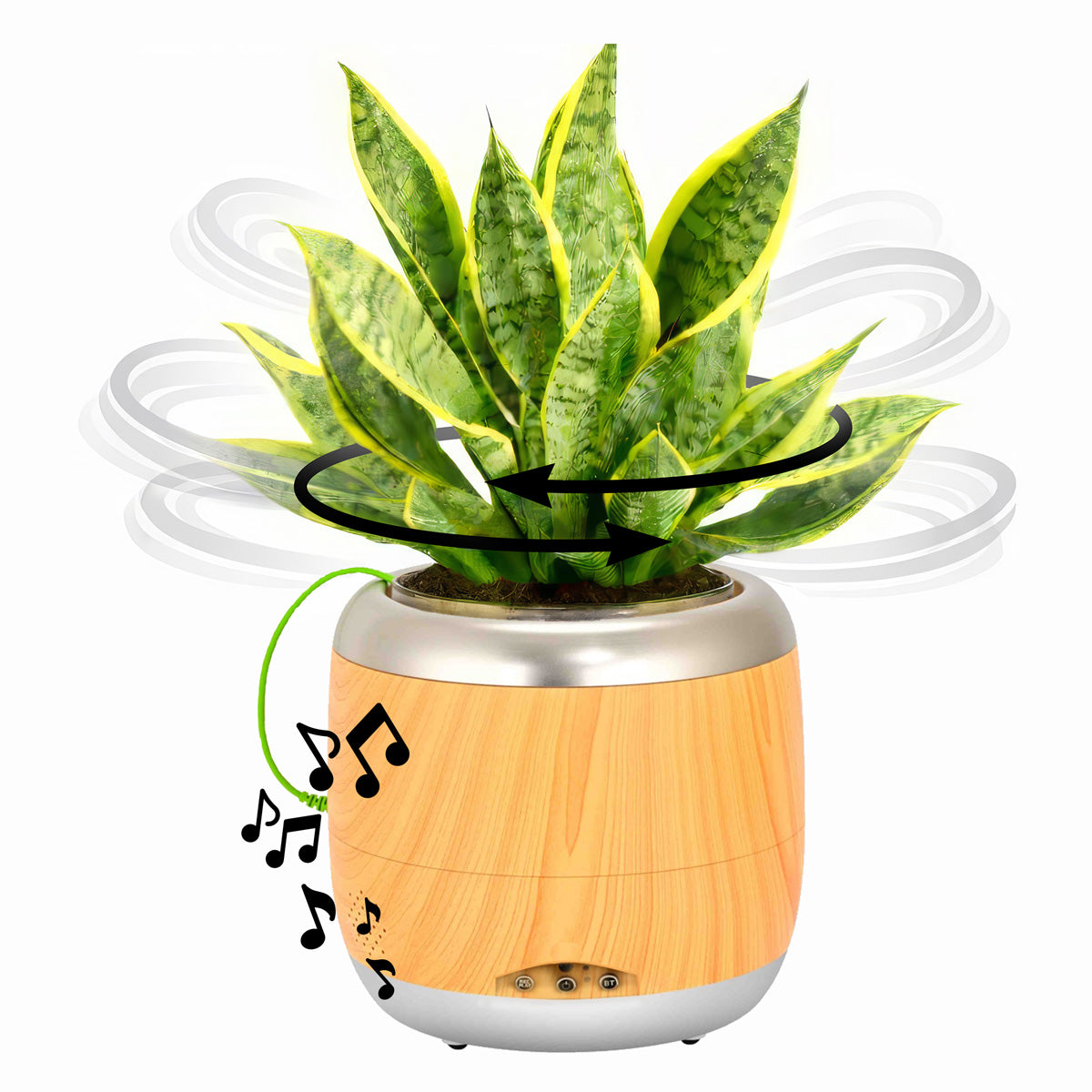 Interactive 6'' Smart Plant Pot with Speaker
