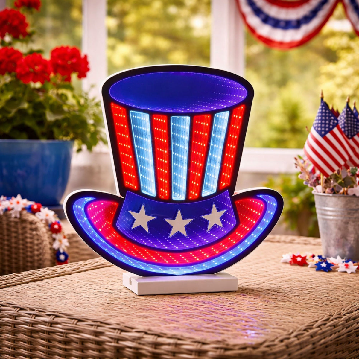 Uncle Sam Hat LED Infinity Light