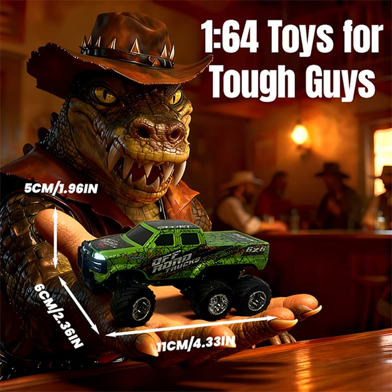 1/64 Off-Road High-Speed Six-Wheel Alloy Remote Control Car - TCY24