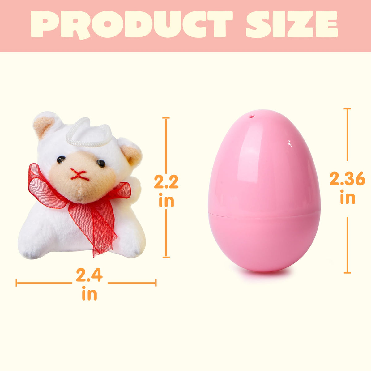 24Pcs Prefilled Easter Eggs with Mini Plush Animal Toys for Kids