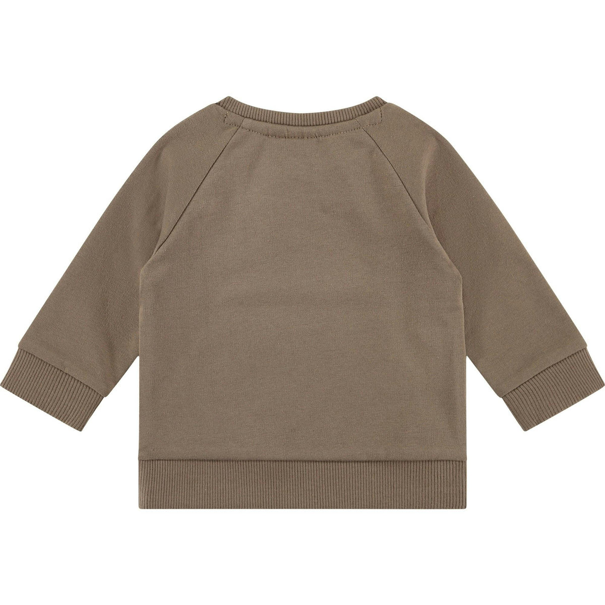 Crew Neck Long Sleeve Ribbed Cuff 'Smile' Graphic Print Sweatshirt