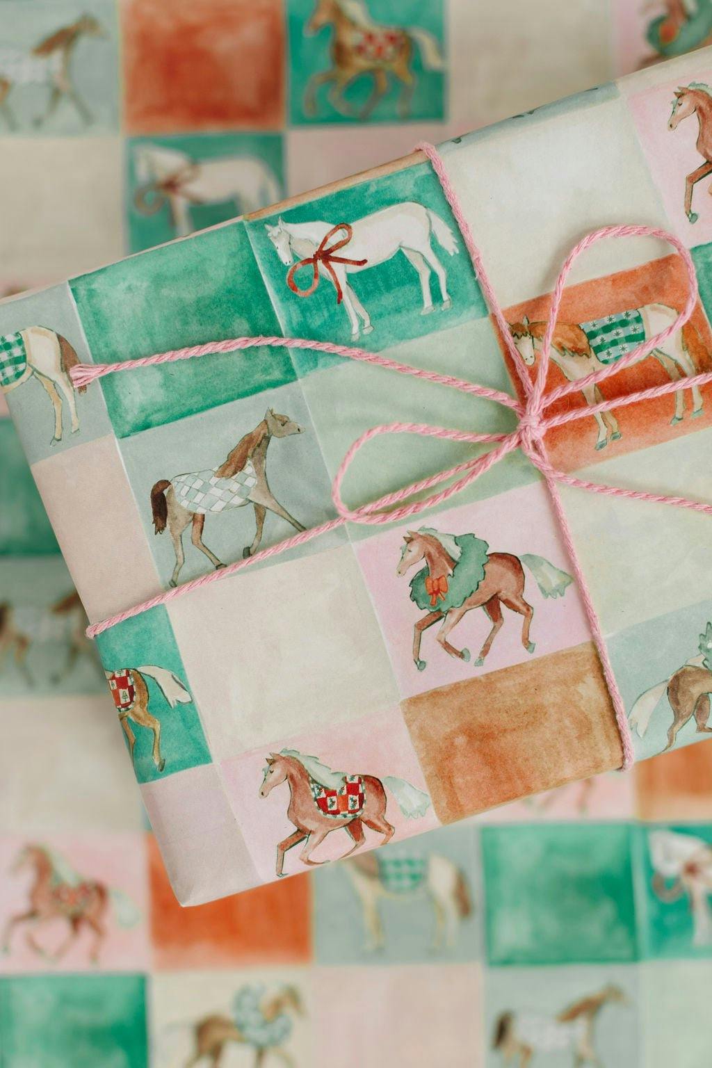 Holiday Horse Gift Wrap Roll