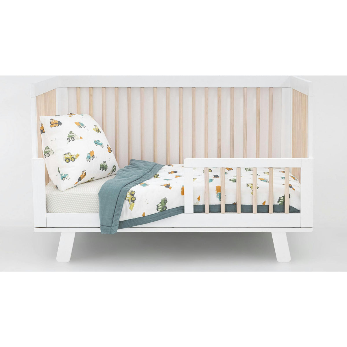 Cotton Muslin Toddler Bedding 3 Piece Set - Work Trucks