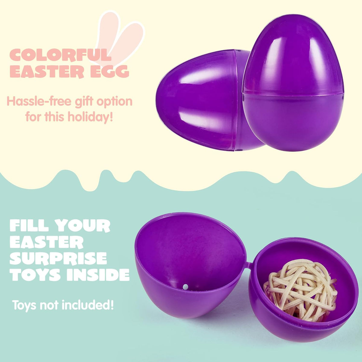 300 PCS 2.3" Eggshell Bulks for Easter Hunt