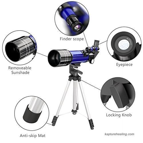 VIKRN Space Telescope Pro for Beginners Equipped with 150X magnification and 3X Barlow lens Blue