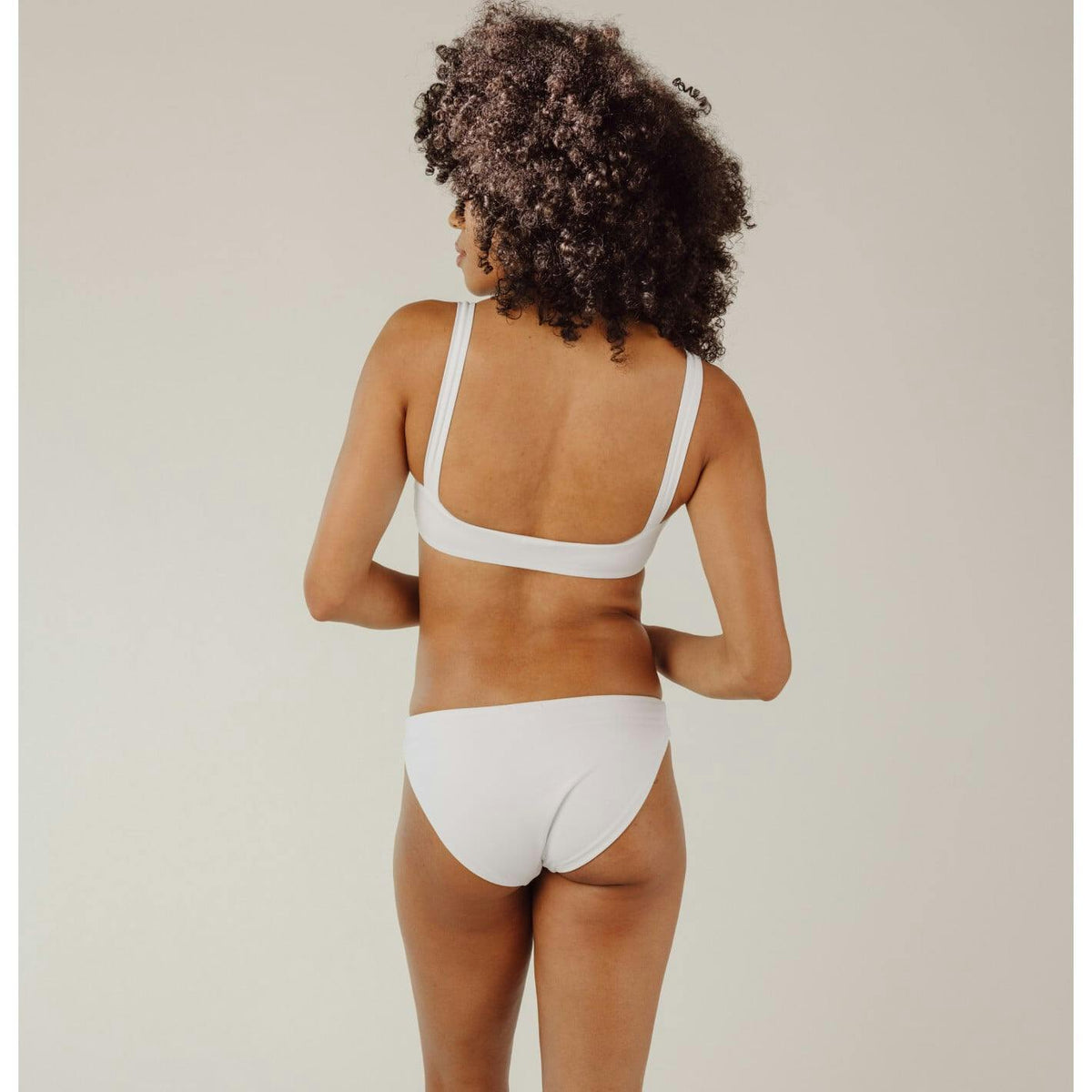 Women's White Bandeau Bikini Top