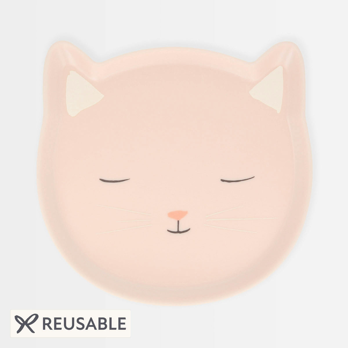 Reusable Pink Cat Plate