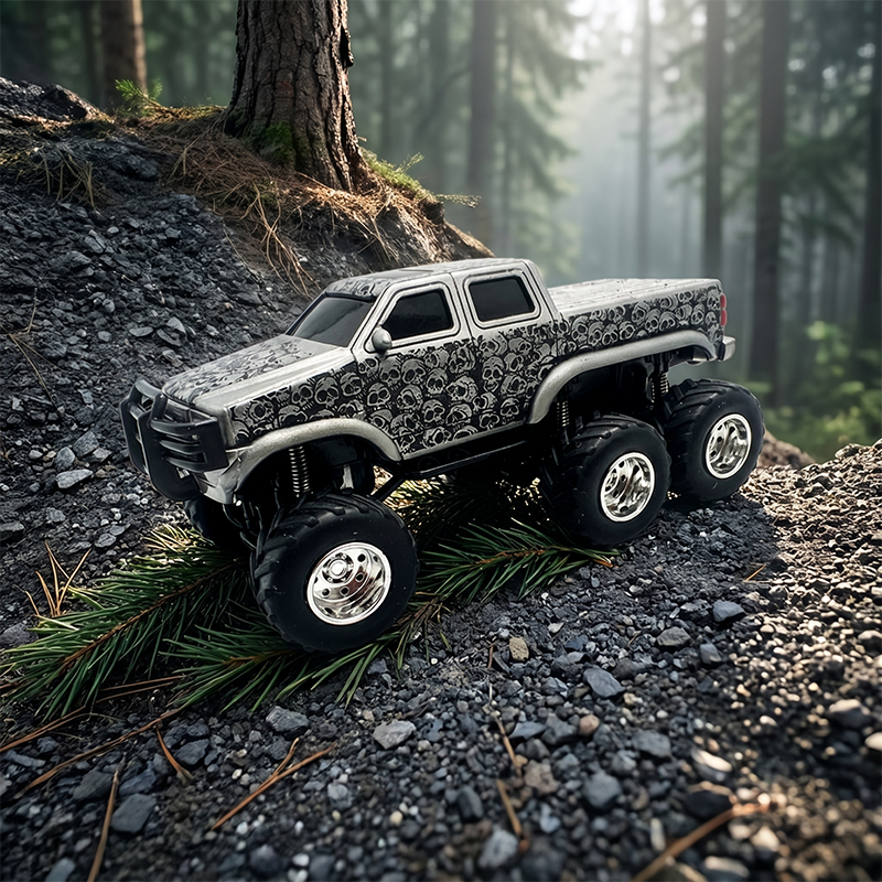 1/64 Scale Die-cast RC Car with Skull Carving – T01