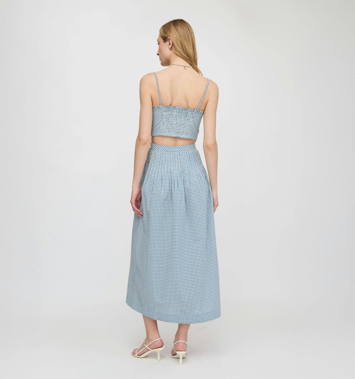 The Ame Skirt - Lagoon Gingham