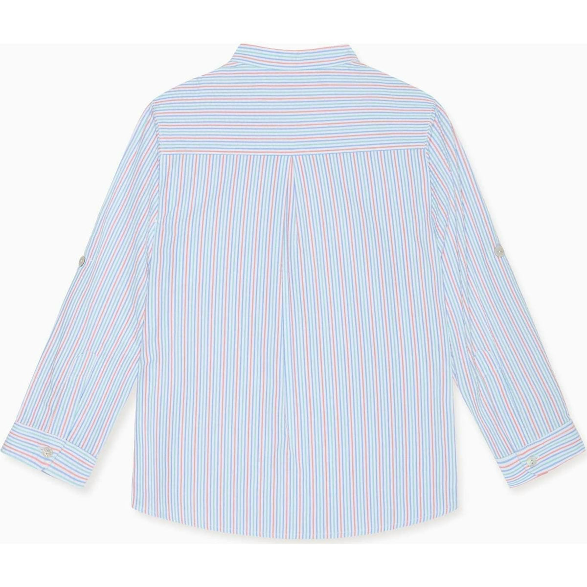 Coral Stripe Mateo Long Sleeve Boy Shirt