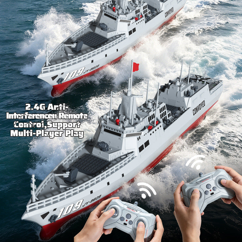 Water-spraying, crash-resistant, and drop-proof remote-controlled boat-BJ01