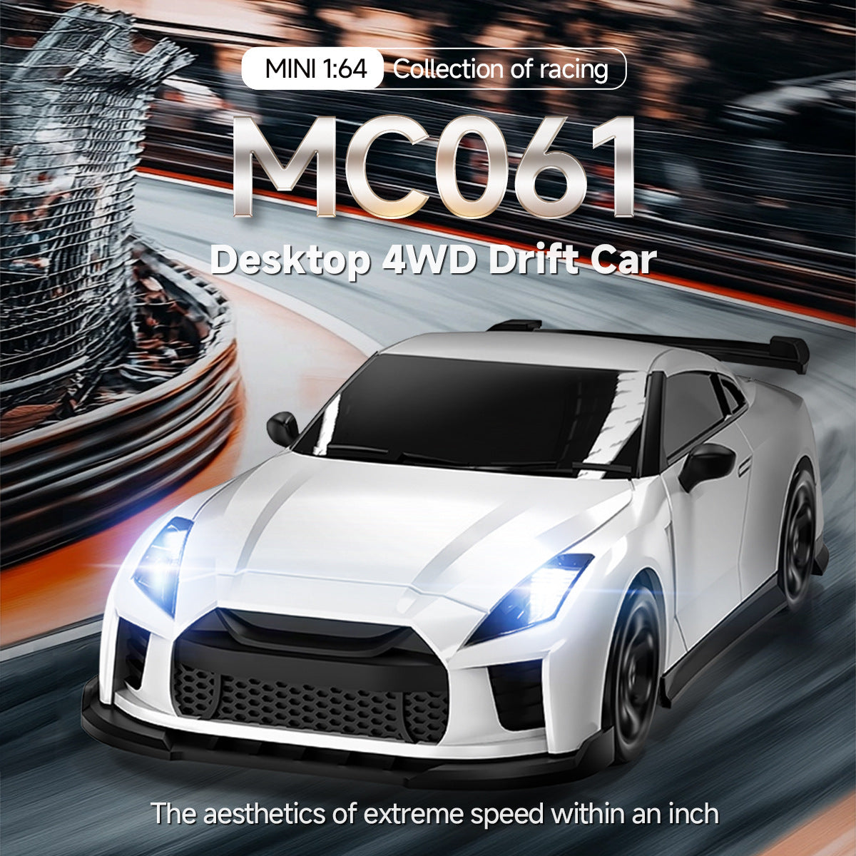1/64 scale GTR 4WD desktop drift car - MC061-1