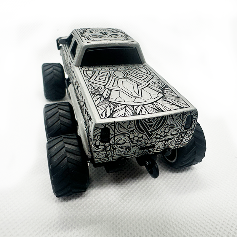1/64 Scale Die-cast RC Car with Skull Carving – T01