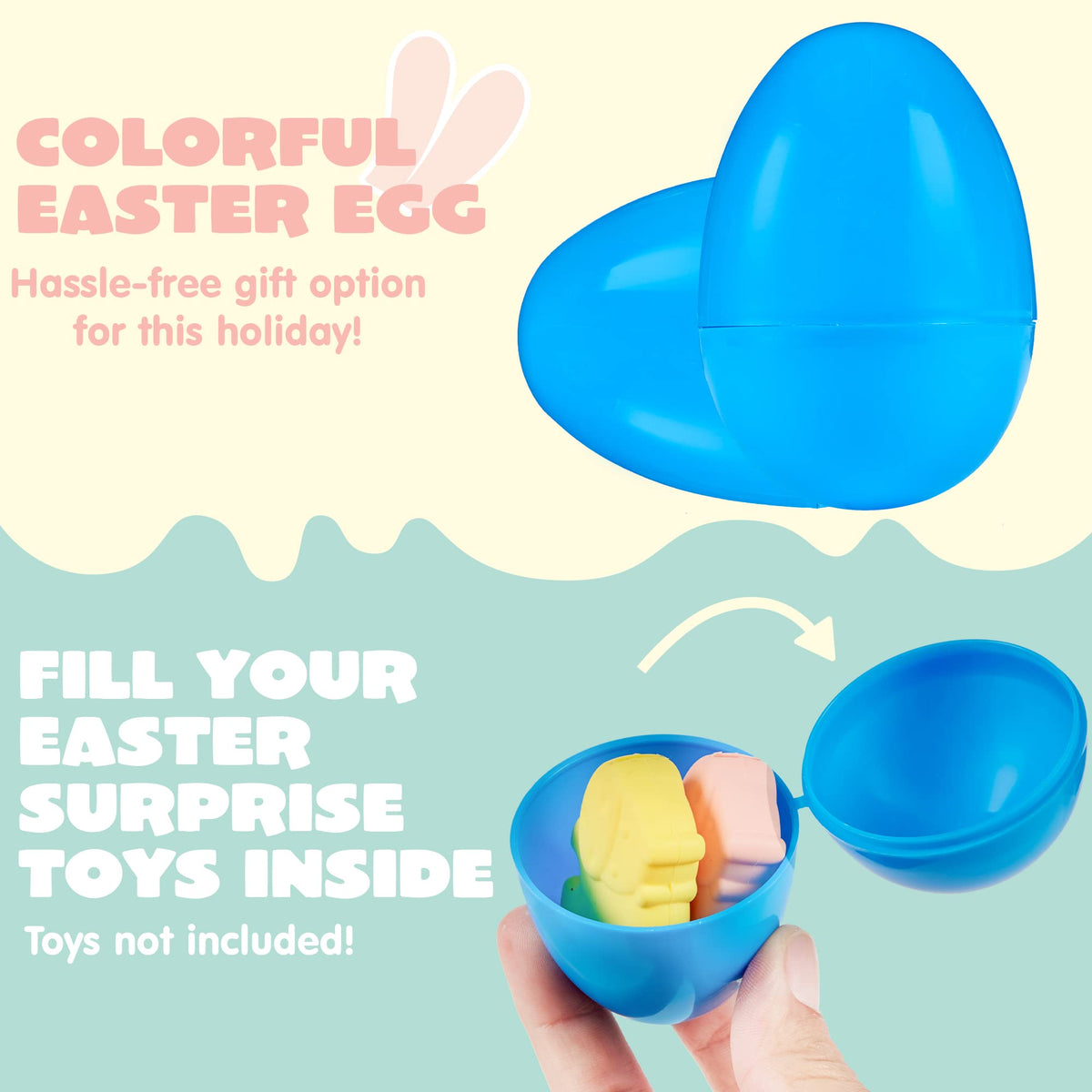 1000PCS Fillable Plastic Eggs Empty Colorful Bright Eggshells 3.15"