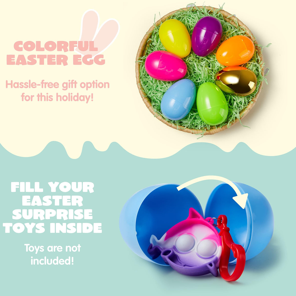 1000 PCs Large Empty Eggshells Fillable for Easter Hunt