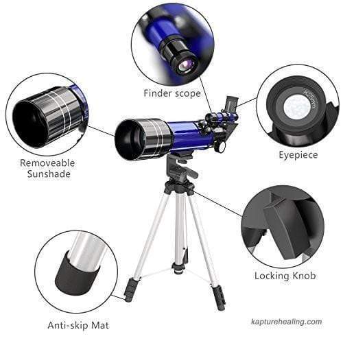 VIKRN Space Telescope Pro for Beginners Equipped with 150X magnification and 3X Barlow lens Blue
