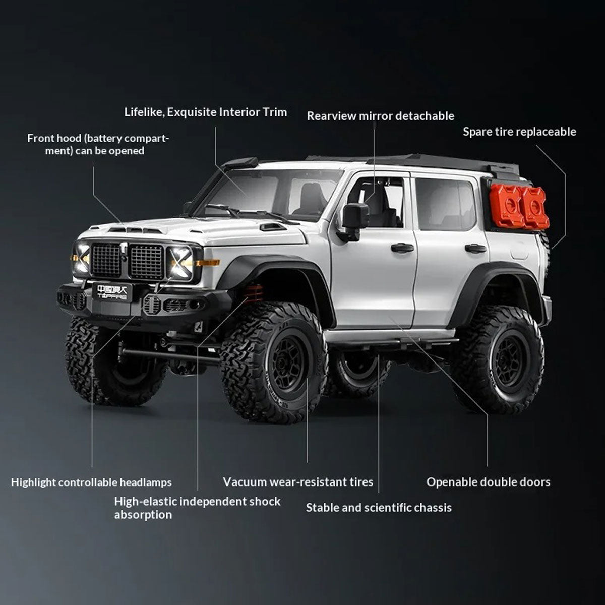 1/12 Scale 2.4GHz RC Crawler  Full Proportional 4WD Off-Road Vehicle-MNY01