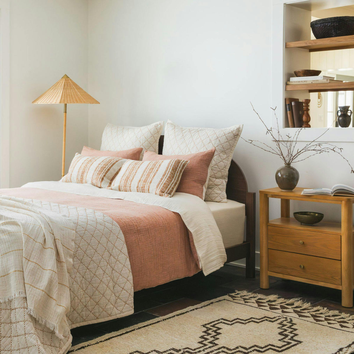 Crinkled Linen Sham Set