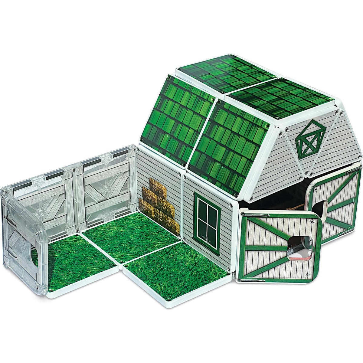 Farmyard Barn Magna-Tiles Structures