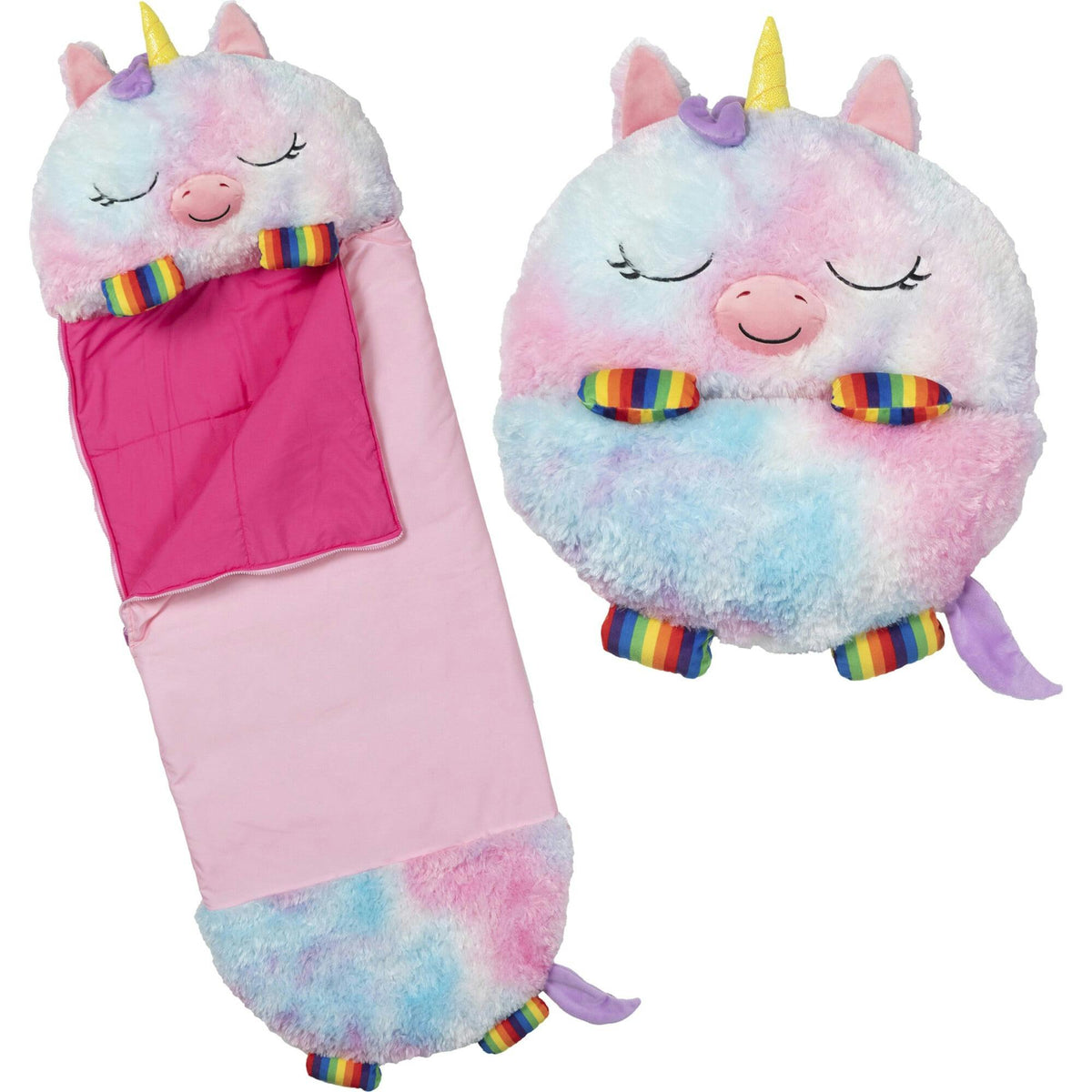 Happy Nappers: Pillow & Sleepy Sack: Medium - Rainbow