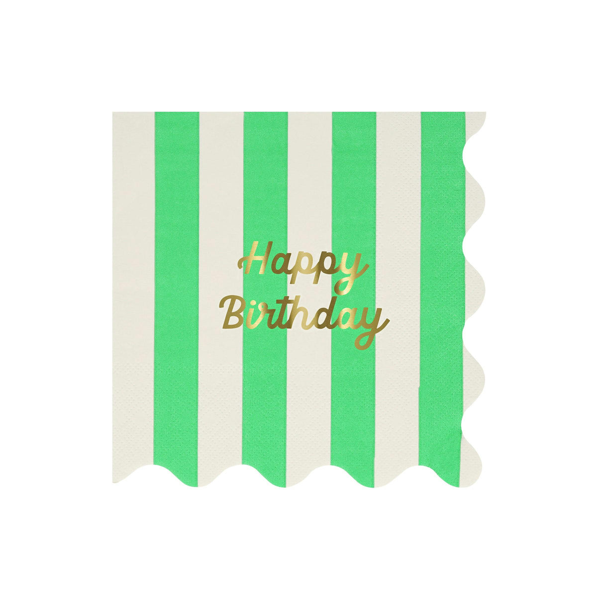 Stripe Happy Birthday Large Napkins