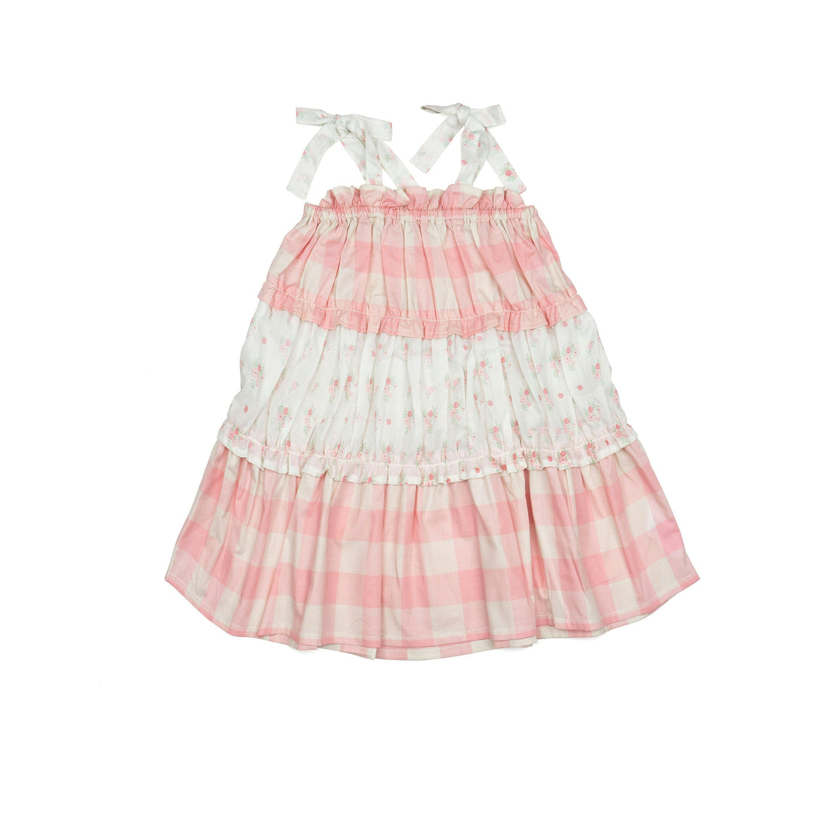 Amber Dress in Pink Gingham