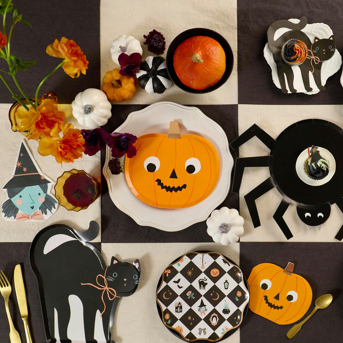 Halloween Pumpkin Plates