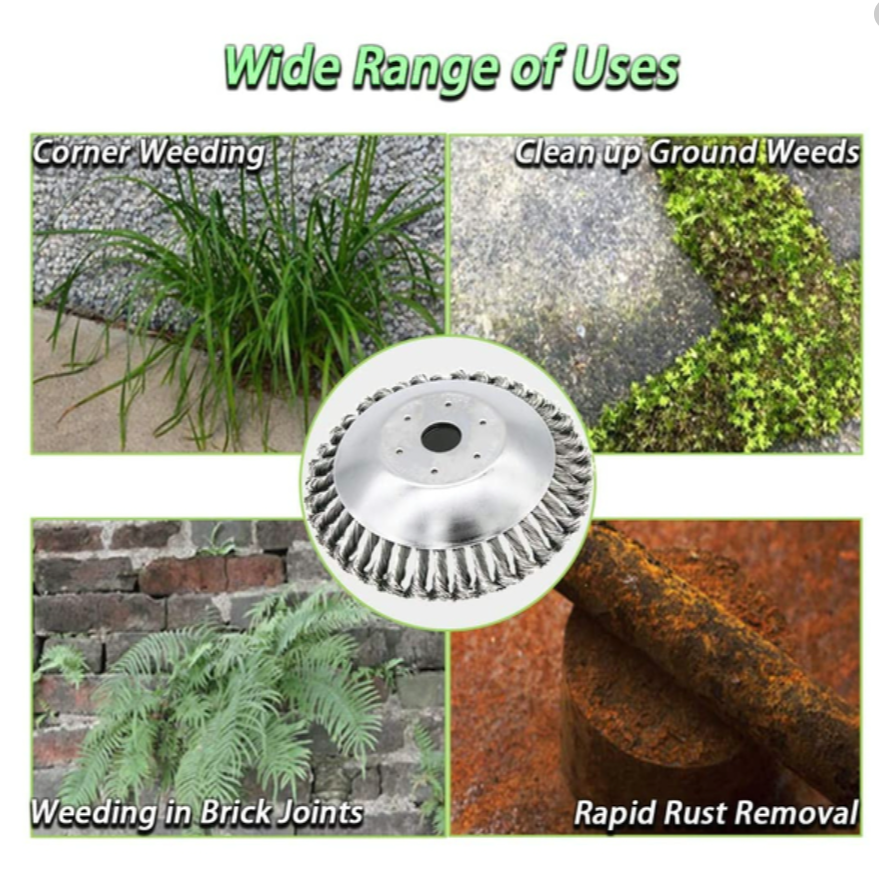 Carbon Steel Weed Brush & Trimmer – Paving Crack Weed Remover for Patio, Deck & Driveway